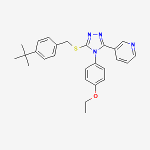 molecular formula C26H28N4OS B15083688 3-{5-[(4-tert-butylbenzyl)sulfanyl]-4-(4-ethoxyphenyl)-4H-1,2,4-triazol-3-yl}pyridine 