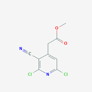 molecular formula C9H6Cl2N2O2 B1508369 2-(2,6-二氯-3-氰基吡啶-4-基)乙酸甲酯 CAS No. 39621-02-8