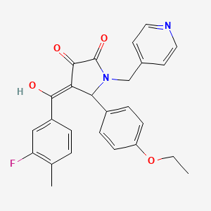 5-(4-ethoxyphenyl)-4-(3-fluoro-4-methylbenzoyl)-3-hydroxy-1-(4-pyridinylmethyl)-1,5-dihydro-2H-pyrrol-2-one