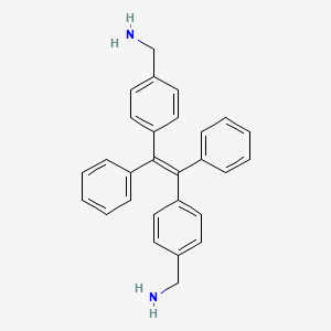 molecular formula C28H26N2 B1508372 ((1,2-Diphenylethene-1,2-diyl)bis(4,1-phenylene))dimethanamine 