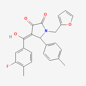 4-(3-Fluoro-4-methylbenzoyl)-1-(2-furylmethyl)-3-hydroxy-5-(4-methylphenyl)-1,5-dihydro-2H-pyrrol-2-one