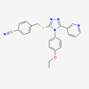 4-(((4-(4-Ethoxyphenyl)-5-(pyridin-3-yl)-4H-1,2,4-triazol-3-yl)thio)methyl)benzonitrile