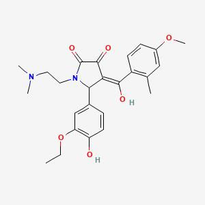 molecular formula C25H30N2O6 B15083767 1-[2-(Dimethylamino)ethyl]-5-(3-ethoxy-4-hydroxyphenyl)-3-hydroxy-4-(4-methoxy-2-methylbenzoyl)-1,5-dihydro-2H-pyrrol-2-one 