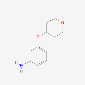 molecular formula C11H15NO2 B1508378 3-[(tetrahydro-2H-pyran-4-yl)oxy]Benzenamine 