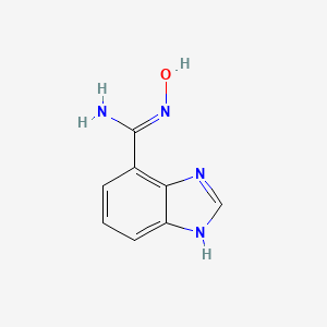molecular formula C8H8N4O B1508379 1H-Benzimidazole-7-carboximidamide, N-hydroxy- 