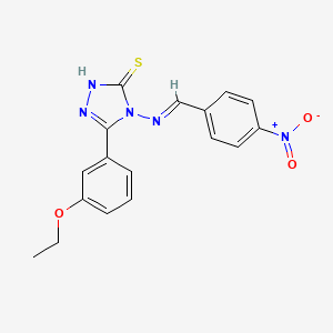 5-(3-Ethoxyphenyl)-4-((4-nitrobenzylidene)amino)-4H-1,2,4-triazole-3-thiol