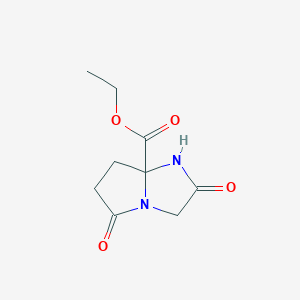 B150838 Ethyl tetrahydro-2,5-dioxo-1H-pyrrolo(1,2-a)imidazole-7a(5H)-carboxylate CAS No. 126101-08-4