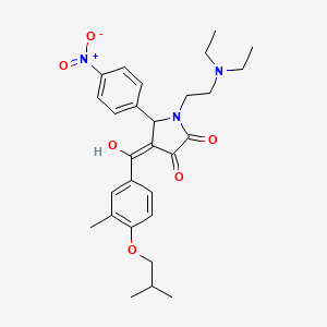 1-[2-(diethylamino)ethyl]-3-hydroxy-4-(4-isobutoxy-3-methylbenzoyl)-5-(4-nitrophenyl)-1,5-dihydro-2H-pyrrol-2-one