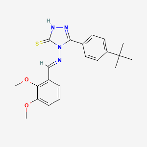 5-(4-tert-butylphenyl)-4-{[(E)-(2,3-dimethoxyphenyl)methylidene]amino}-4H-1,2,4-triazole-3-thiol