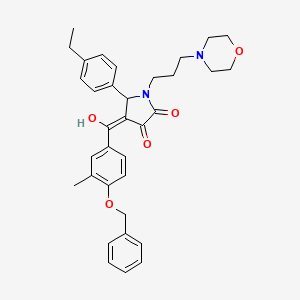 molecular formula C34H38N2O5 B15083886 4-[4-(Benzyloxy)-3-methylbenzoyl]-5-(4-ethylphenyl)-3-hydroxy-1-[3-(4-morpholinyl)propyl]-1,5-dihydro-2H-pyrrol-2-one 