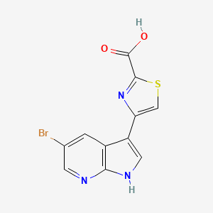 molecular formula C11H6BrN3O2S B1508391 4-(5-bromo-1H-pyrrolo[2,3-b]pyridin-3-yl)thiazole-2-carboxylic acid 