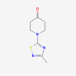 molecular formula C8H11N3OS B1508393 1-(3-Methyl-1,2,4-thiadiazol-5-yl)piperidin-4-one 