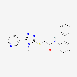 N-[1,1'-biphenyl]-2-yl-2-{[4-ethyl-5-(3-pyridinyl)-4H-1,2,4-triazol-3-yl]sulfanyl}acetamide