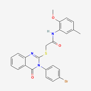 2-{[3-(4-bromophenyl)-4-oxo-3,4-dihydroquinazolin-2-yl]sulfanyl}-N-(2-methoxy-5-methylphenyl)acetamide