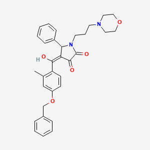 molecular formula C32H34N2O5 B15083979 4-[4-(Benzyloxy)-2-methylbenzoyl]-3-hydroxy-1-[3-(4-morpholinyl)propyl]-5-phenyl-1,5-dihydro-2H-pyrrol-2-one 