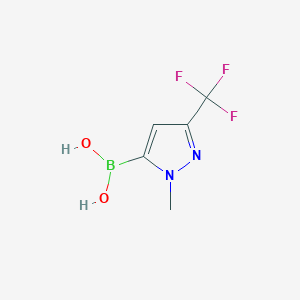 molecular formula C5H6BF3N2O2 B150840 1-甲基-3-三氟甲基吡唑-5-硼酸 CAS No. 344591-91-9