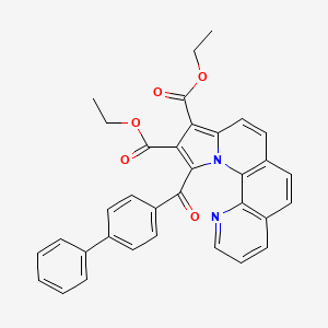 Diethyl 11-([1,1'-biphenyl]-4-ylcarbonyl)pyrrolo[1,2-A][1,10]phenanthroline-9,10-dicarboxylate