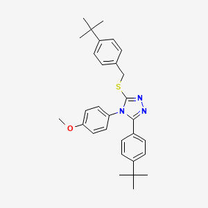 3-[(4-tert-butylbenzyl)sulfanyl]-5-(4-tert-butylphenyl)-4-(4-methoxyphenyl)-4H-1,2,4-triazole