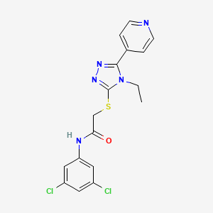 N-(3,5-dichlorophenyl)-2-[(4-ethyl-5-pyridin-4-yl-1,2,4-triazol-3-yl)sulfanyl]acetamide