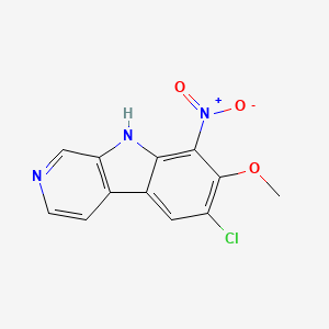 molecular formula C12H8ClN3O3 B1508401 6-chloro-7-methoxy-8-nitro-9H-pyrido[3,4-b]indole 