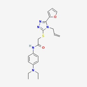 molecular formula C21H25N5O2S B15084017 2-{[4-Allyl-5-(2-furyl)-4H-1,2,4-triazol-3-YL]sulfanyl}-N-[4-(diethylamino)phenyl]acetamide CAS No. 618879-98-4