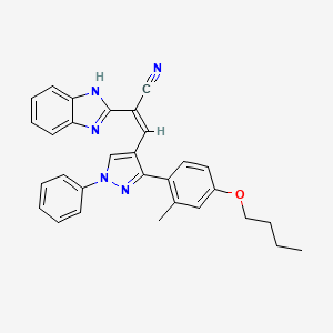 (2Z)-2-(1H-Benzimidazol-2-YL)-3-[3-(4-butoxy-2-methylphenyl)-1-phenyl-1H-pyrazol-4-YL]-2-propenenitrile