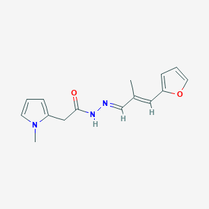 N'-[(E,2E)-3-(2-furyl)-2-methyl-2-propenylidene]-2-(1-methyl-1H-pyrrol-2-yl)acetohydrazide