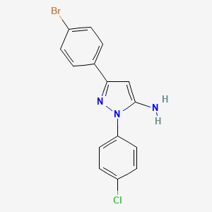 3-(4-Bromophenyl)-1-(4-chlorophenyl)-1H-pyrazol-5-amine