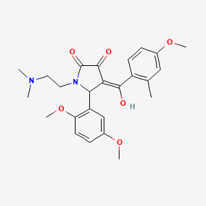 molecular formula C25H30N2O6 B15084150 5-(2,5-Dimethoxyphenyl)-1-[2-(dimethylamino)ethyl]-3-hydroxy-4-(4-methoxy-2-methylbenzoyl)-1,5-dihydro-2H-pyrrol-2-one 