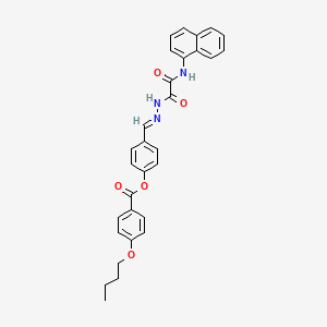 4-(2-((1-Naphthylamino)(oxo)acetyl)carbohydrazonoyl)phenyl 4-butoxybenzoate