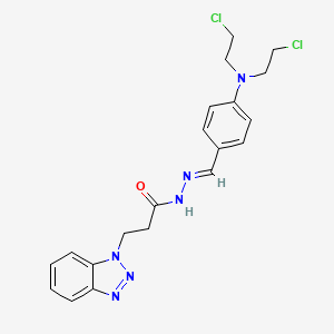 3-(1H-benzotriazol-1-yl)-N'-[(E)-{4-[bis(2-chloroethyl)amino]phenyl}methylidene]propanehydrazide