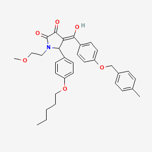 3-Hydroxy-1-(2-methoxyethyl)-4-{4-[(4-methylbenzyl)oxy]benzoyl}-5-[4-(pentyloxy)phenyl]-1,5-dihydro-2H-pyrrol-2-one