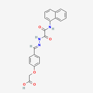 molecular formula C21H17N3O5 B15084196 [4-((E)-{[(1-naphthylamino)(oxo)acetyl]hydrazono}methyl)phenoxy]acetic acid CAS No. 765904-99-2