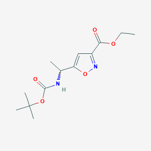 (R)-Ethyl 5-(1-((tert-butoxycarbonyl)amino)ethyl)isoxazole-3-carboxylate