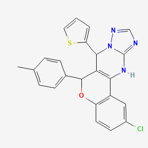 2-Chloro-6-(4-methylphenyl)-7-(2-thienyl)-7,12-dihydro-6H-chromeno[4,3-D][1,2,4]triazolo[1,5-A]pyrimidine