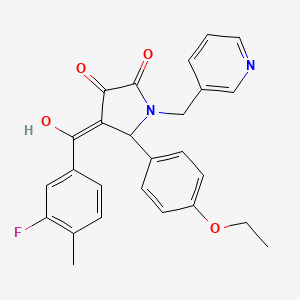 molecular formula C26H23FN2O4 B15084239 5-(4-ethoxyphenyl)-4-(3-fluoro-4-methylbenzoyl)-3-hydroxy-1-(3-pyridinylmethyl)-1,5-dihydro-2H-pyrrol-2-one 