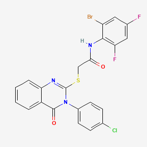 N-(2-bromo-4,6-difluorophenyl)-2-{[3-(4-chlorophenyl)-4-oxo-3,4-dihydroquinazolin-2-yl]sulfanyl}acetamide