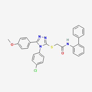 N-(biphenyl-2-yl)-2-{[4-(4-chlorophenyl)-5-(4-methoxyphenyl)-4H-1,2,4-triazol-3-yl]sulfanyl}acetamide