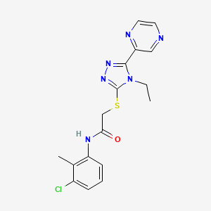 N-(3-Chloro-2-methylphenyl)-2-((4-ethyl-5-(pyrazin-2-yl)-4H-1,2,4-triazol-3-yl)thio)acetamide