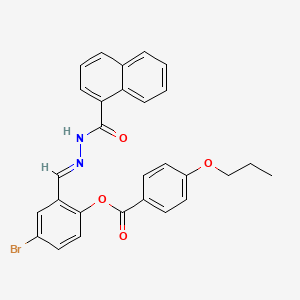 4-Bromo-2-(2-(1-naphthoyl)carbohydrazonoyl)phenyl 4-propoxybenzoate