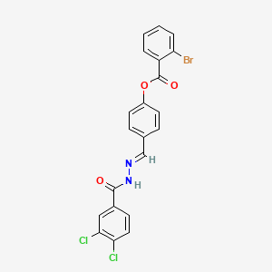 4-(2-(3,4-Dichlorobenzoyl)carbohydrazonoyl)phenyl 2-bromobenzoate