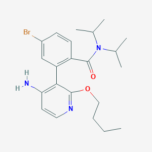 molecular formula C22H30BrN3O2 B1508436 2-(4-Amino-2-butoxypyridin-3-yl)-4-bromo-N,N-diisopropylbenzamide CAS No. 1058129-83-1