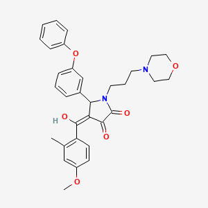 3-Hydroxy-4-(4-methoxy-2-methylbenzoyl)-1-[3-(4-morpholinyl)propyl]-5-(3-phenoxyphenyl)-1,5-dihydro-2H-pyrrol-2-one