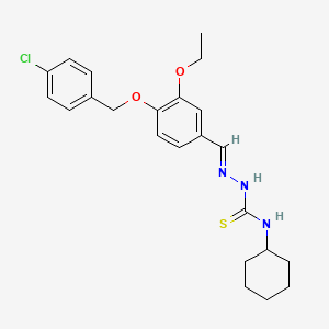 4-((4-Chlorobenzyl)oxy)-3-ethoxybenzaldehyde N-cyclohexylthiosemicarbazone