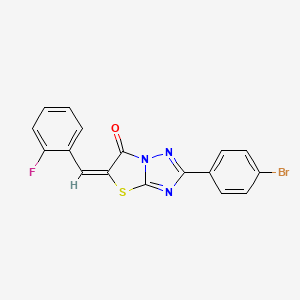 (5E)-2-(4-bromophenyl)-5-(2-fluorobenzylidene)[1,3]thiazolo[3,2-b][1,2,4]triazol-6(5H)-one