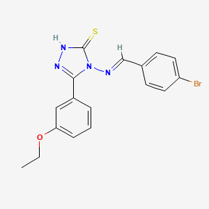 4-((4-Bromobenzylidene)amino)-3-(3-ethoxyphenyl)-1H-1,2,4-triazole-5(4H)-thione