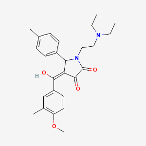 1-[2-(diethylamino)ethyl]-3-hydroxy-4-(4-methoxy-3-methylbenzoyl)-5-(4-methylphenyl)-1,5-dihydro-2H-pyrrol-2-one