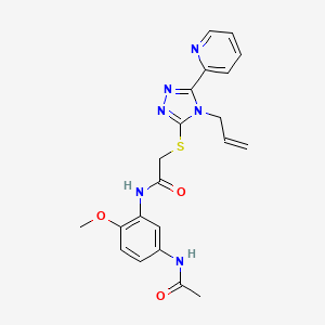 N-[5-(Acetylamino)-2-methoxyphenyl]-2-{[4-allyl-5-(2-pyridinyl)-4H-1,2,4-triazol-3-YL]sulfanyl}acetamide