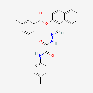 1-(2-(Oxo(4-toluidino)acetyl)carbohydrazonoyl)-2-naphthyl 3-methylbenzoate