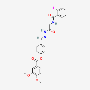 4-(2-(((2-Iodobenzoyl)amino)acetyl)carbohydrazonoyl)phenyl 3,4-dimethoxybenzoate